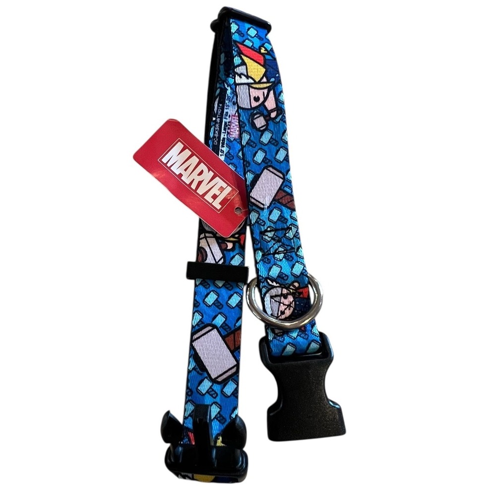 Buckle Down Marvel Comics Thor 1" Large Dog Collar Adjustable 15"-26"
